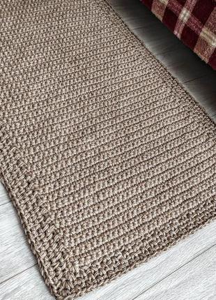 Килимок із джуту 66/115, джутовий килим, плетений килимок.