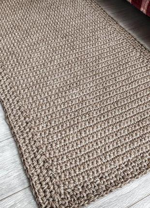 Килимок із джуту 66/115, джутовий килим, плетений килимок.