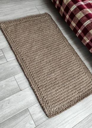 Килимок із джуту 66/115, джутовий килим, плетений килимок.