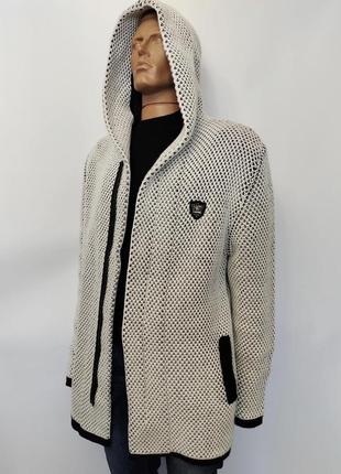 Стильний в’язаний чоловічий кардиган куртка mondo, туреччина, р.l/xl6 фото