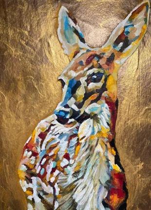 Картина олійними фарбами на полотні,в дитячу кімнату,"оленя бембі"