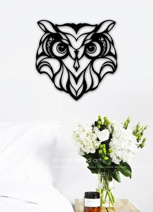 Деревянная картина-панно "owl"2 фото