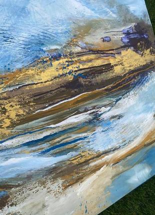 Картина акриловими фарбами "океан"
