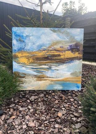 Картина акриловими фарбами "океан"