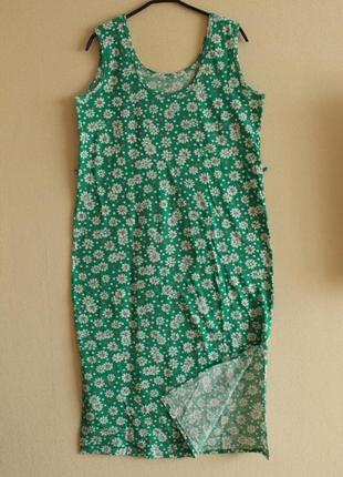 Сарафан платье прямое свободное легкое 100% хлопок натуральное домашнее дачное длинное2 фото