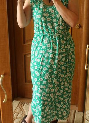 Сарафан платье прямое свободное легкое 100% хлопок натуральное домашнее дачное длинное4 фото