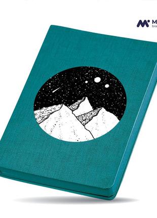 Блокнот а5 звездные горы (starry mountains) зелений (92288-2846-kg)1 фото