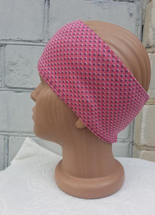 Пов'язка на голову рожева1 фото