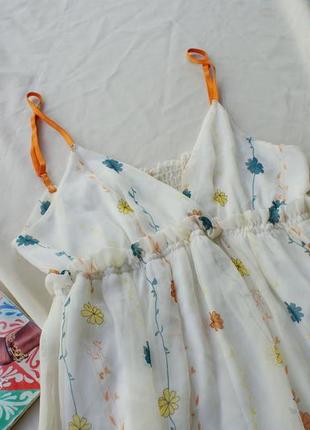 Платье сарафан цветочный принт в стекле 100% шелк2 фото
