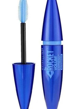 Туш для вій maybelline new york the rocket volum' express waterproof, black, 9.6 мл