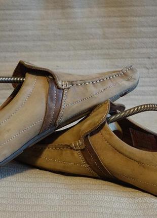 Комфортные комбинированные кожаные мокасины kickers франция/англия 41 р.( 27 см.)6 фото