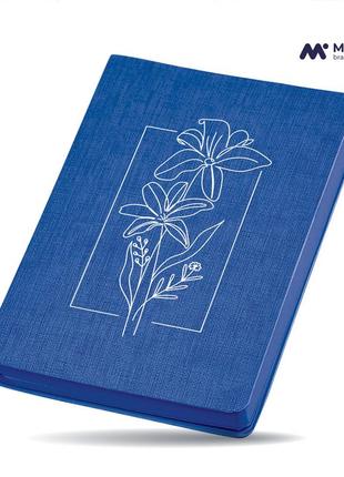 Блокнот а5 минималичтические цветы синий (92288-4108-bl)1 фото