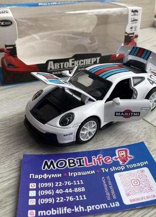 Машинка металлическая porsche 911 gt3 14см 1:32 / инерция, свет, откр двери, капот, багажник /