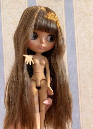 Шарнирная кукла блайз blythe 30 см. 4 цвета глаз, каштановые волосы2 фото