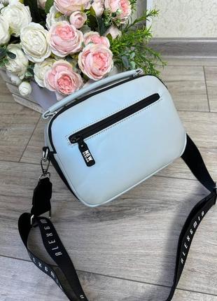 Женская стильная и качественная сумка из эко кожи серый перл3 фото