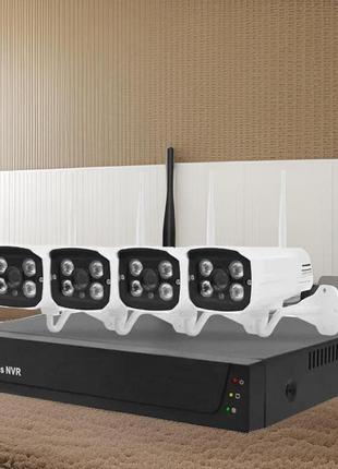 Защитите вашу собственность: комплект видеонаблюдения на 4 камер nvr kit 601 wifi 4ch с регистратором