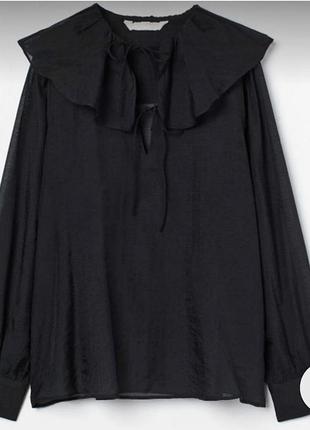 Блуза базовая черная2 фото