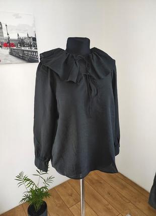 Блуза базовая черная1 фото