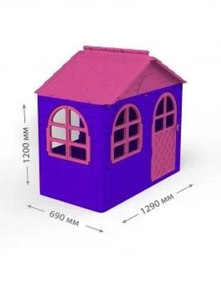 Km02550/10 ігровий будиночок зі шторками, синьо-рожевий тм doloni розмір 129*69*120 см1 фото
