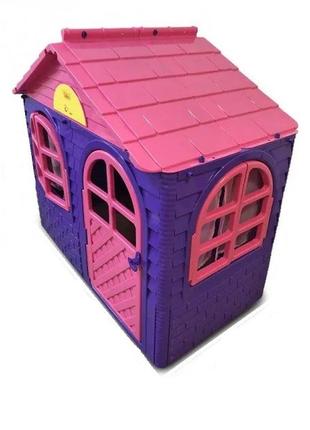 Km02550/10 ігровий будиночок зі шторками, синьо-рожевий тм doloni розмір 129*69*120 см2 фото