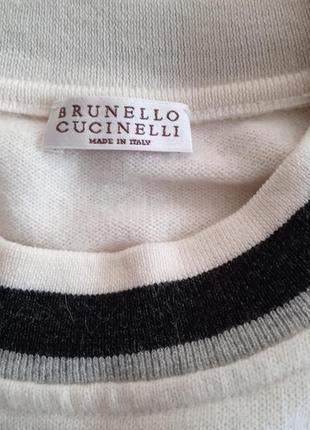 Crystal crest pullover.кашемировый джемпер от brunello cucinelli.m.4 фото