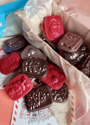 Набір новорічних шоколадних міні фігурок адвент мікс 3 шоколада truffle bro, 180 грам2 фото