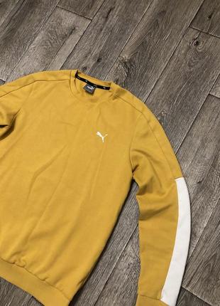 Світшот puma yellow оригінальний красивий кофта толстовка3 фото