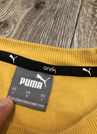 Світшот puma yellow оригінальний красивий кофта толстовка5 фото