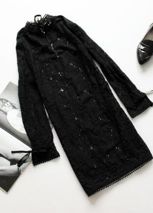 Гарне чорне плаття мереживо з 8