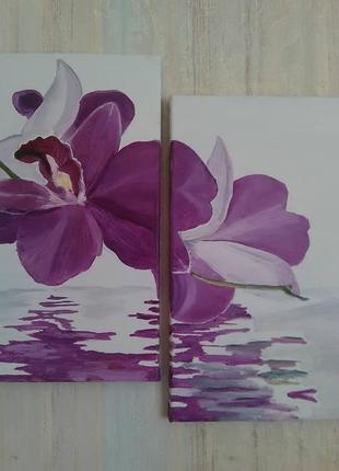 Орхидея картина маслом