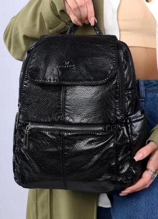 Рюкзак жіночий з кожзам1 фото