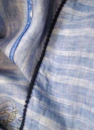 Блуза-туніка з льону object з вишивкою6 фото