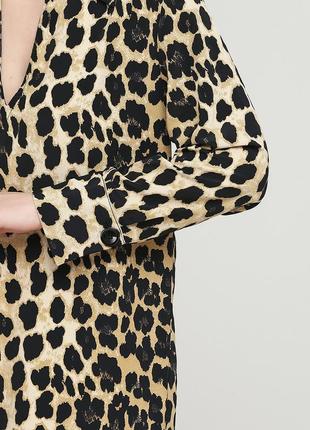 Акция 🎁 стильное кэжуал платье рубашка zara с леопардовым принтом asos h&amp;m4 фото