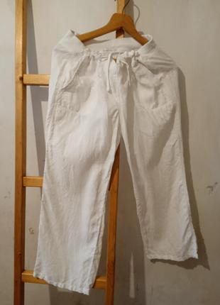 Штаны белые хлопок 50,52 размер1 фото