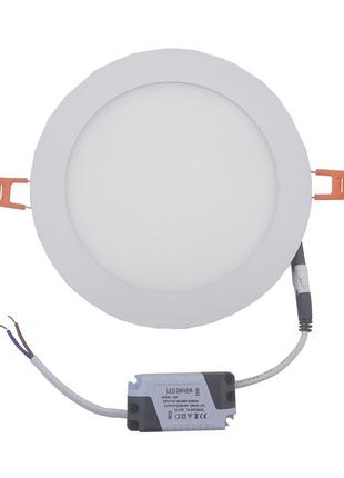 Світильник врізний led round downlight 12w-220v-850l-4000k alum tnsy