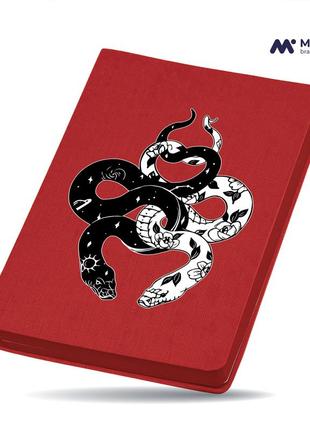 Блокнот а5 інь янь змії (yin yang snake) красный (92288-2850-rd)1 фото