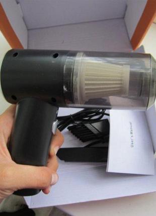 Автомобильный пылесос vacuum cleaner  2 in1 беспроводной аккумуляторный черный