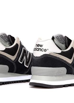 Женские кроссовки new balance 574 black консультация черного цвета4 фото