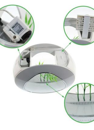 Міні акваріум 3 в 1 sunsun aquarium ya-01 led white3 фото