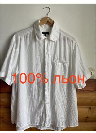 Сорочка 100% льон рубашка літо1 фото