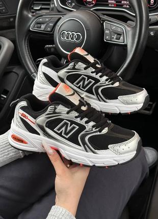 Женские кроссовки new balance 530 black orange premium