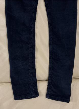Вельветовые брюки 9 лет рост 134 на мальчика синие, состояние идеально5 фото