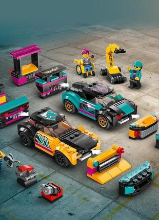 Лего® сіті сity custom car garage тюнінг-ательє lego [[60389]]7 фото