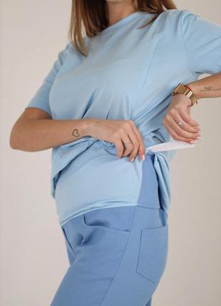 Штаны для беременных 2328 1842 голубые3 фото