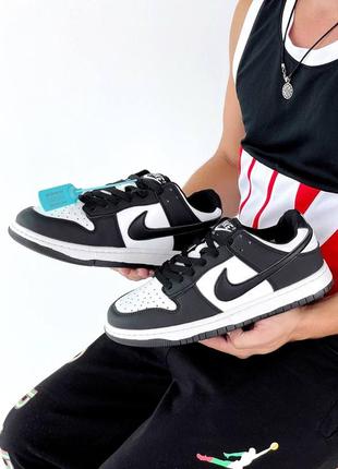 👟nike sb dunk low (черно/белые)1 фото