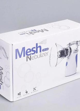 Інгалятор небулайзер ультразвуковий для дітей і дорослих mesh nebulizer ym-252 100 khz портативний білий5 фото