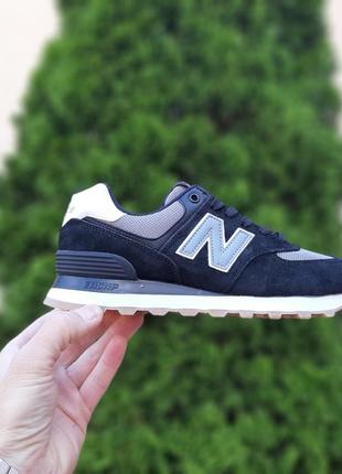 👟 кроссовки new balance 574 черные с серым / наложка bs👟3 фото