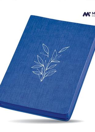 Блокнот а5 линейные листья синий (92288-4111-bl)1 фото
