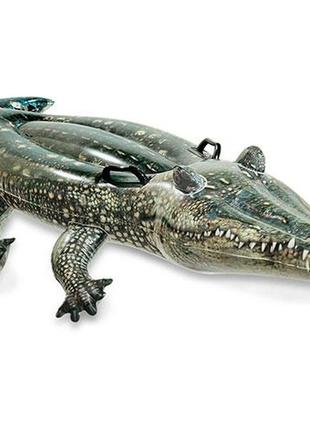 Надувной плотик крокодил с ручками1 фото