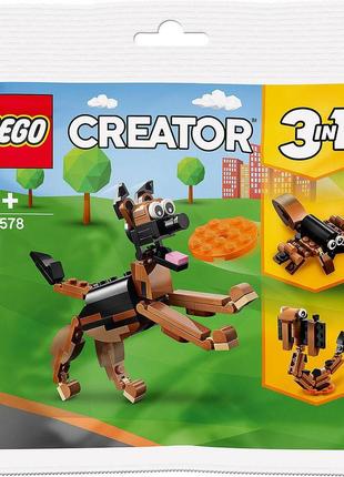 Lego лего exclusives creator 3 в 1 німецька вівчарка 30578 ( деталей) brickslife